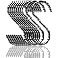20 Paquete Ganchos en Forma de S-S Ganchos Cocina Metal Acero Inoxidable ganchos para el gabinete de la Cocina Oficina…